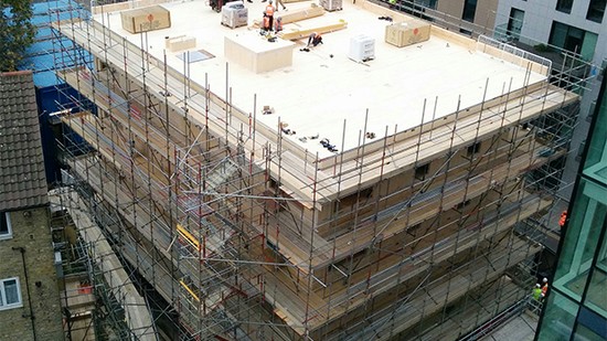 Cross-laminated timber complete at Woodberry Down